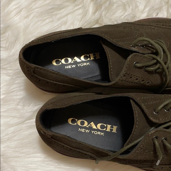 Mens Coach oxford suede shoes - Picture 2 of 4